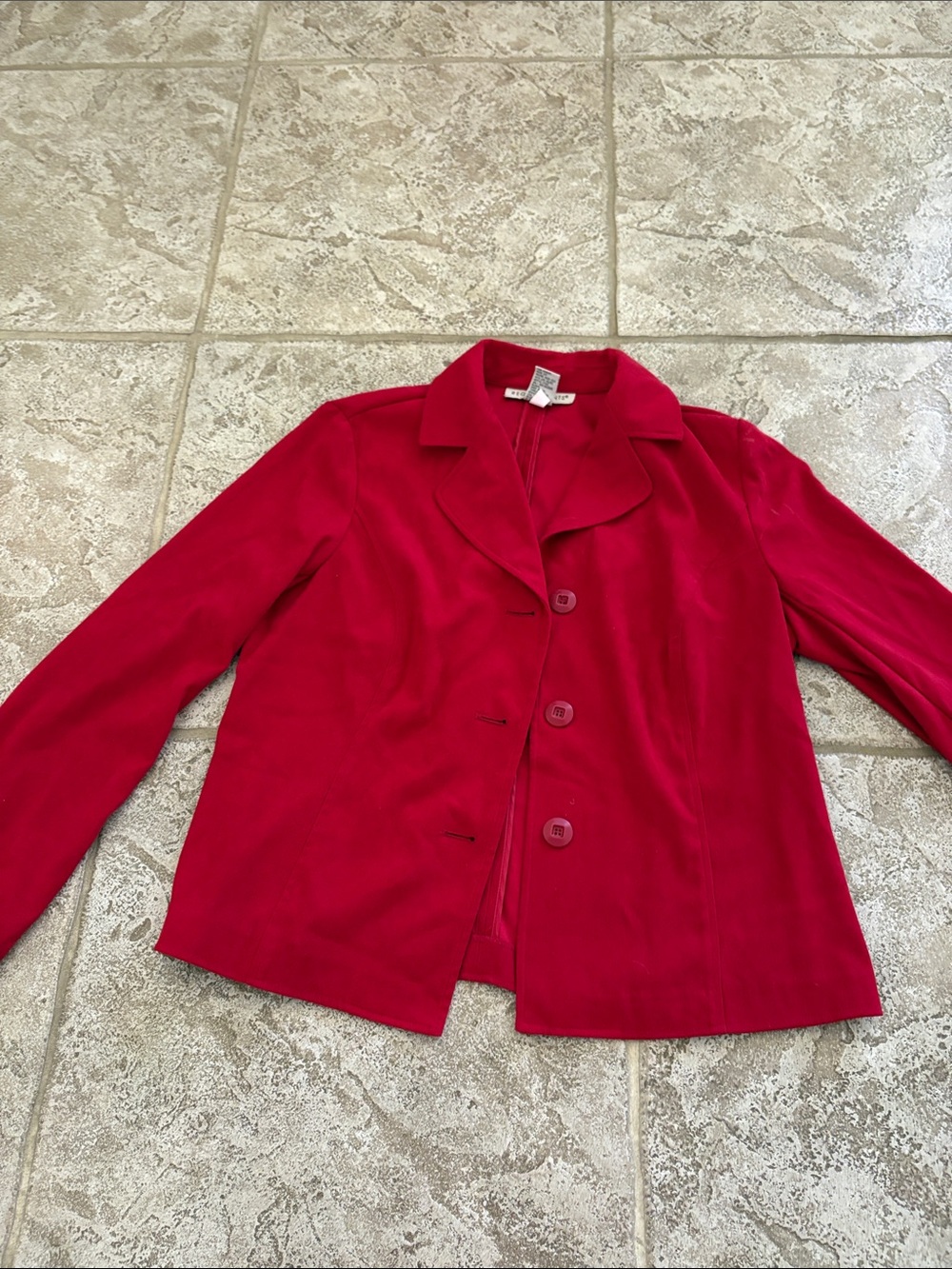 Requirements Women's Red Button-Front Blazer Jacket